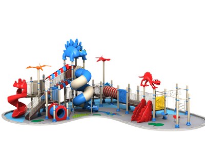 Equipo de juegos infantiles de puente y tobogán para niños TQ-ZLJ108A